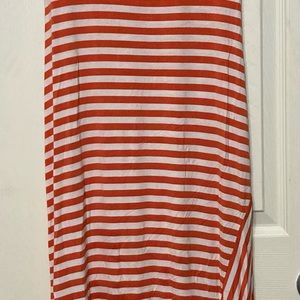 Orange and white stripe maxi dress size 6 - Calvin Klein